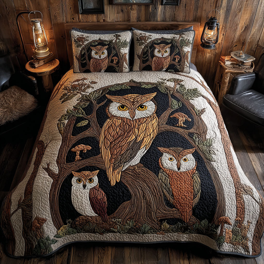 Ember Eyes Quilted Bedding Set Luxury Bedding Set with Pillow Covers Included