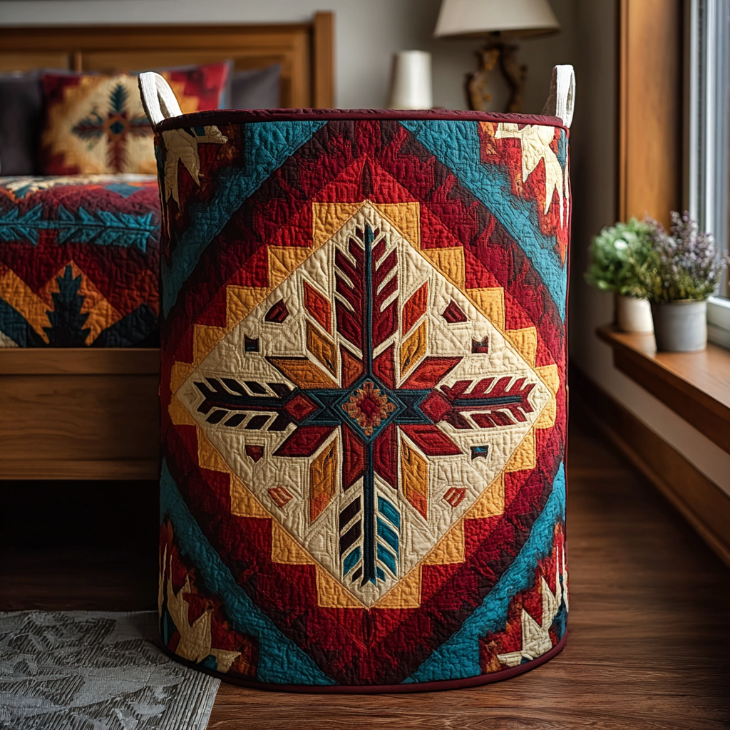 Ember Light Quilted Laundry Basket Valentine's Day Merch Gift