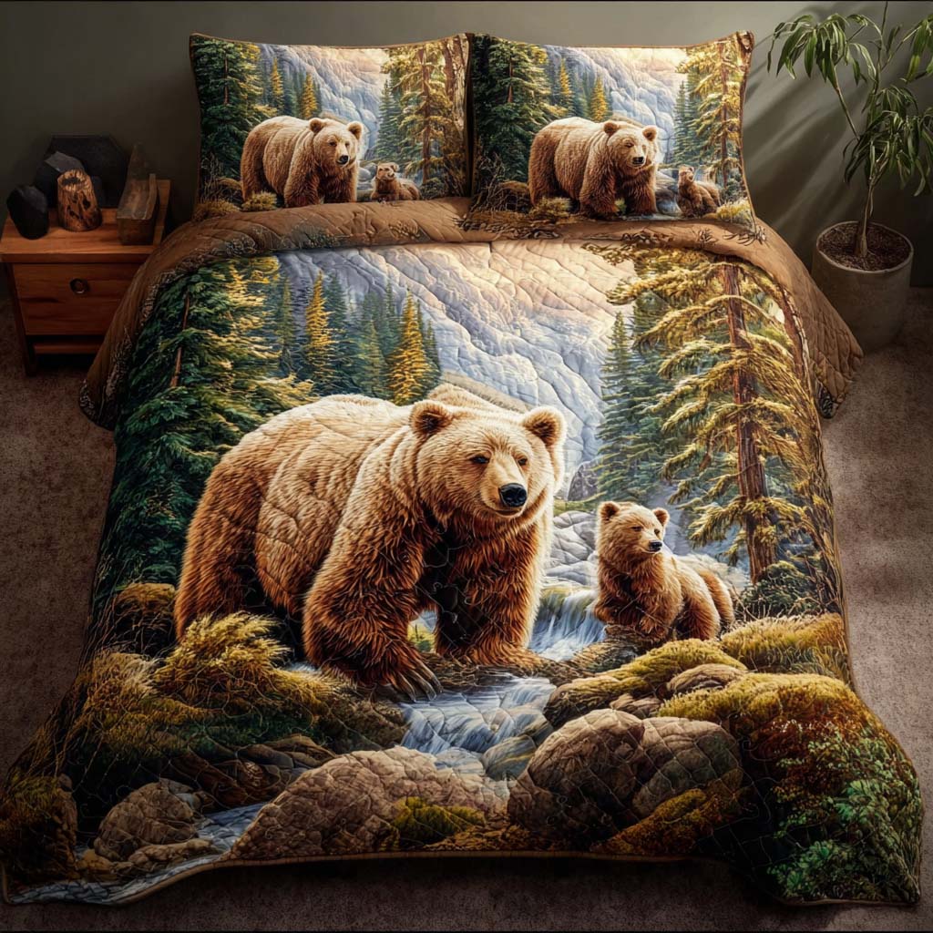 Embrace Of Nature Quilted Bedding Set Twin Comforter Sets Nature Inspired Gift For Her