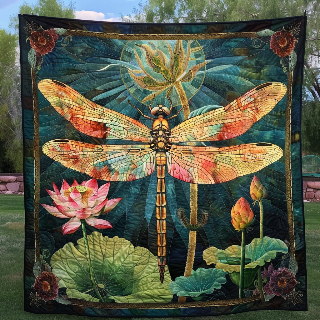 Emerald Flutter Quilted Blanket Cute Heated Blanket