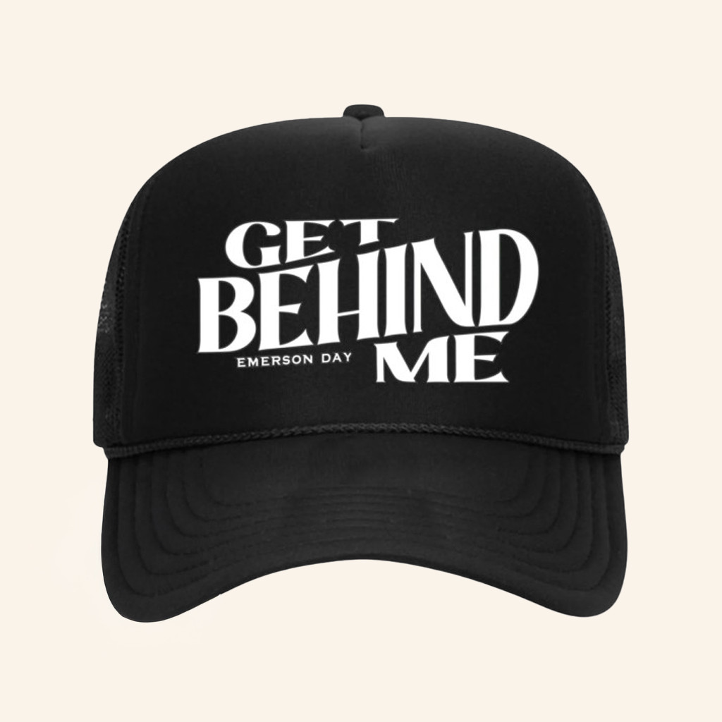 Emerson Day Music Merch Get Behind Me Black Trucker Hat Cool Gifts For Music Lovers Emerson Day Music Merch Get Behind Me Black Trucker Hat Cool Gifts For Music Lovers