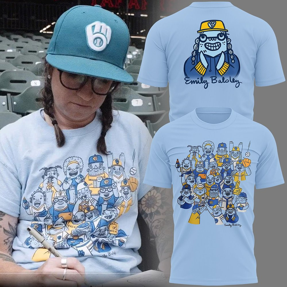 Emily Baloley Milwaukee Brewers MLB Limited T-Shirt