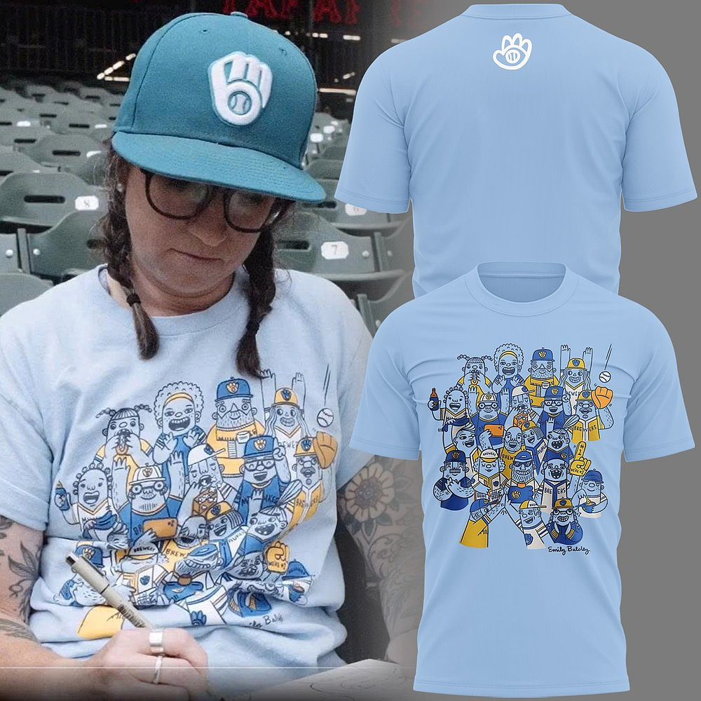 Emily Baloley Milwaukee Brewers MLB T-Shirt