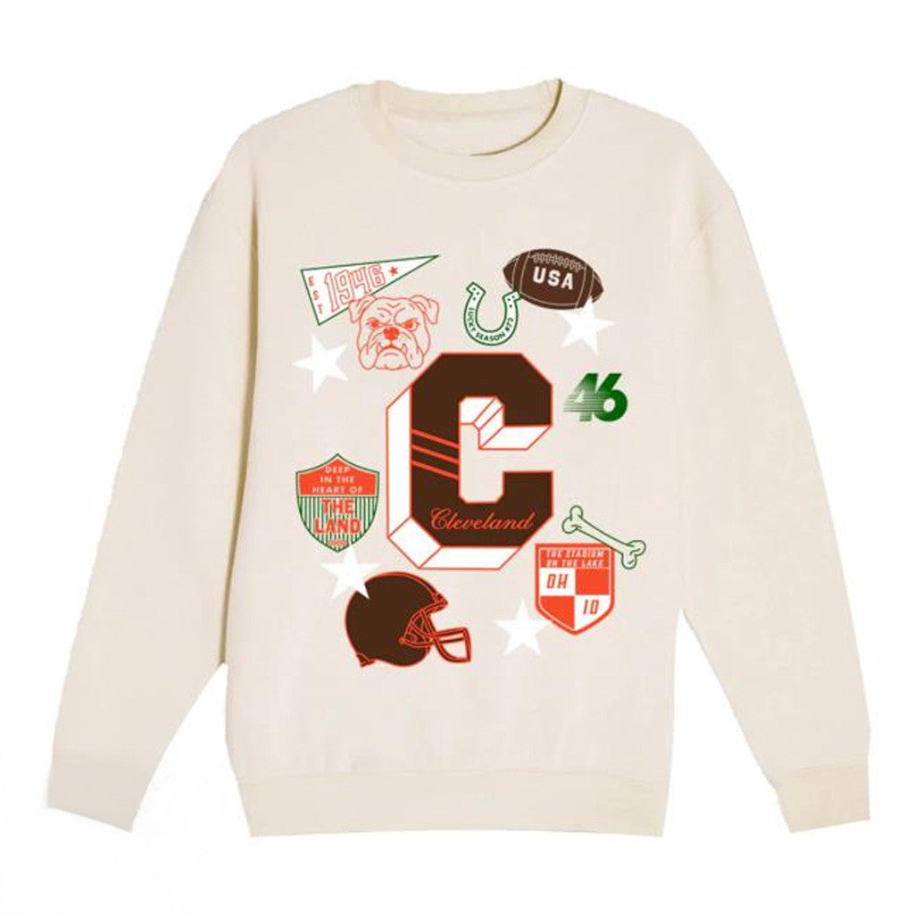 Emily Roggenbuck Merch Cleveland Varsity Crewneck Sweatshirt Gift For Dudes Emily Roggenbuck Merch Cleveland Varsity Crewneck Sweatshirt Gift For Dudes