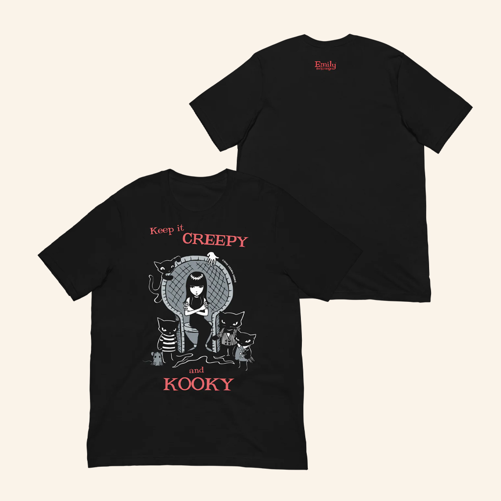 Emily Strange Merch Keep It Creepy And Kooky Black T-Shirt Xmas Gifts For Wife Emily Strange Merch Keep It Creepy And Kooky Black T-Shirt Xmas Gifts For Wife