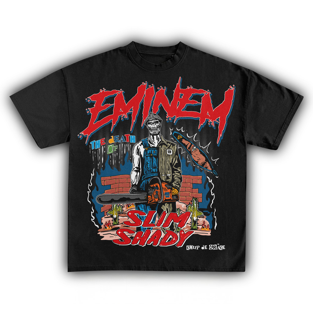 Eminem Death Of Slim Shady T-Shirt Black Eminem Merch Christmas Gifts For Music Fans