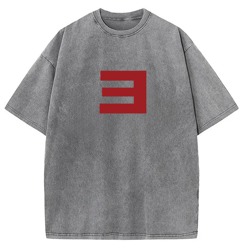 Eminem E Washed T-Shirt Cool Graphic Tee For Men Women Gifts For Sister