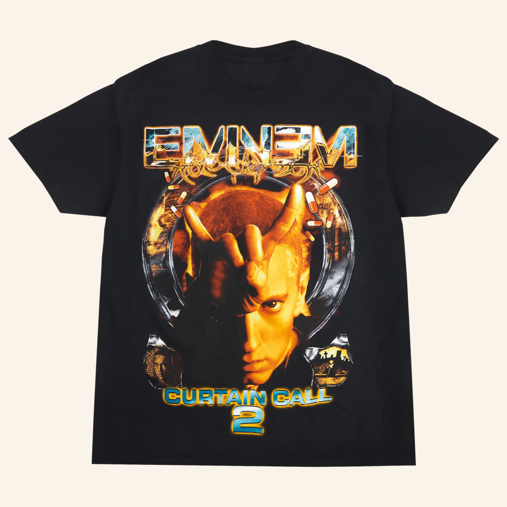Eminem Merch Curtain Call 2 T-Shirt Best Gifts For Music Lovers Eminem Merch Curtain Call 2 T-Shirt Best Gifts For Music Lovers