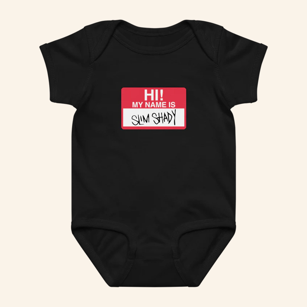 Eminem Merch Hi My Name Is Baby Onesie Gifts For New Mom Eminem Merch Hi My Name Is Baby Onesie Gifts For New Mom
