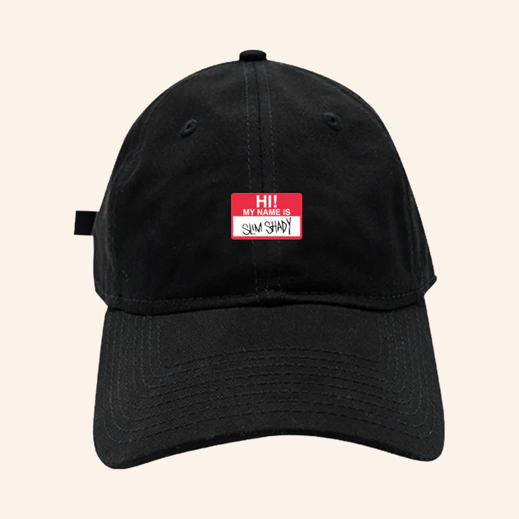 Eminem Merch Name Tag Hat Hi My Name Is Slim Shady Hat Presents For Music Lovers