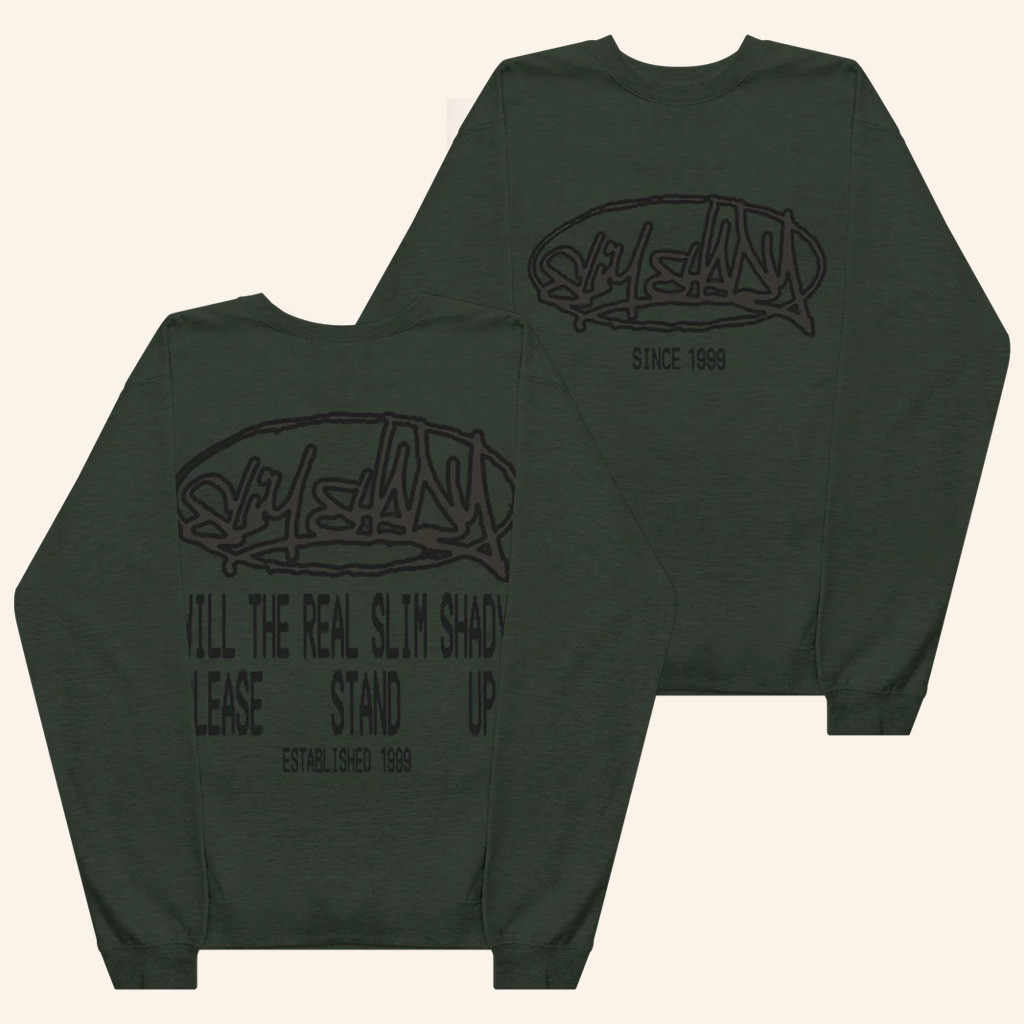 Eminem Merch Please Stand Crewneck Sweatshirt Best Gifts For Rapper Fans