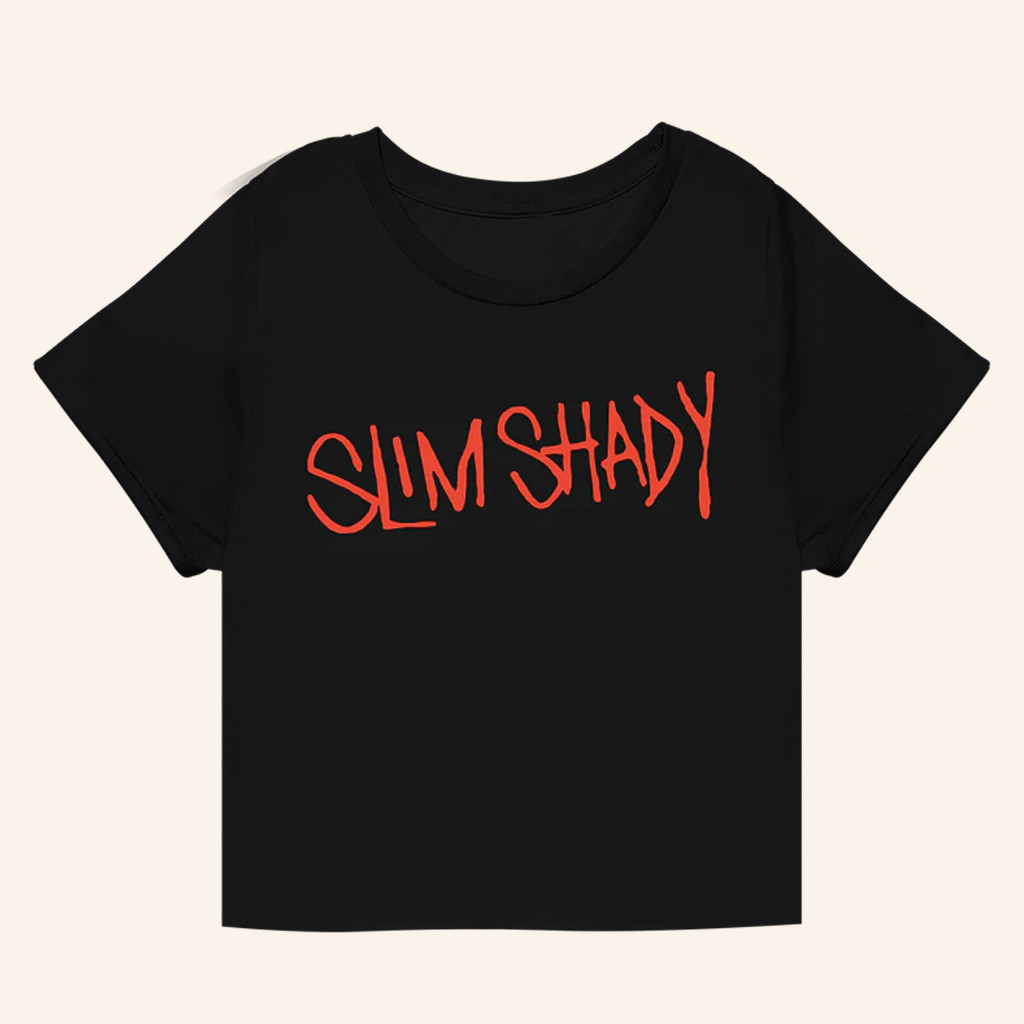 Eminem Merch Slim Shady Cropped T-Shirt Gift Ideas For Girlfriend Eminem Merch Slim Shady Cropped T-Shirt Gift Ideas For Girlfriend