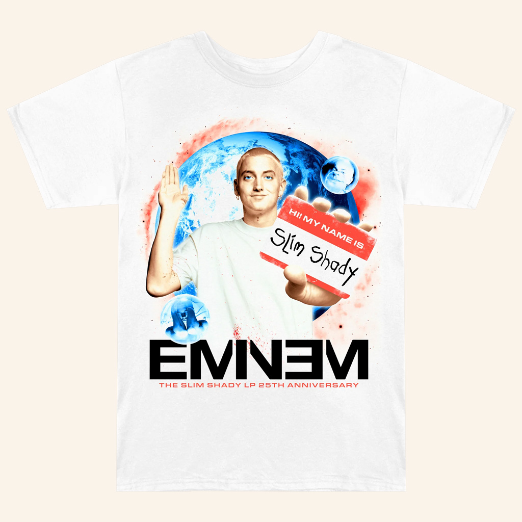 Eminem Merch SSLP 25 Name Tag T-Shirt Presents For Music Lovers Eminem Merch SSLP 25 Name Tag T-Shirt Presents For Music Lovers