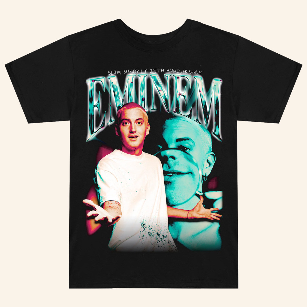 Eminem Merch SSLP 25th Chrome T-Shirt Christmas Gifts For Boyfriend