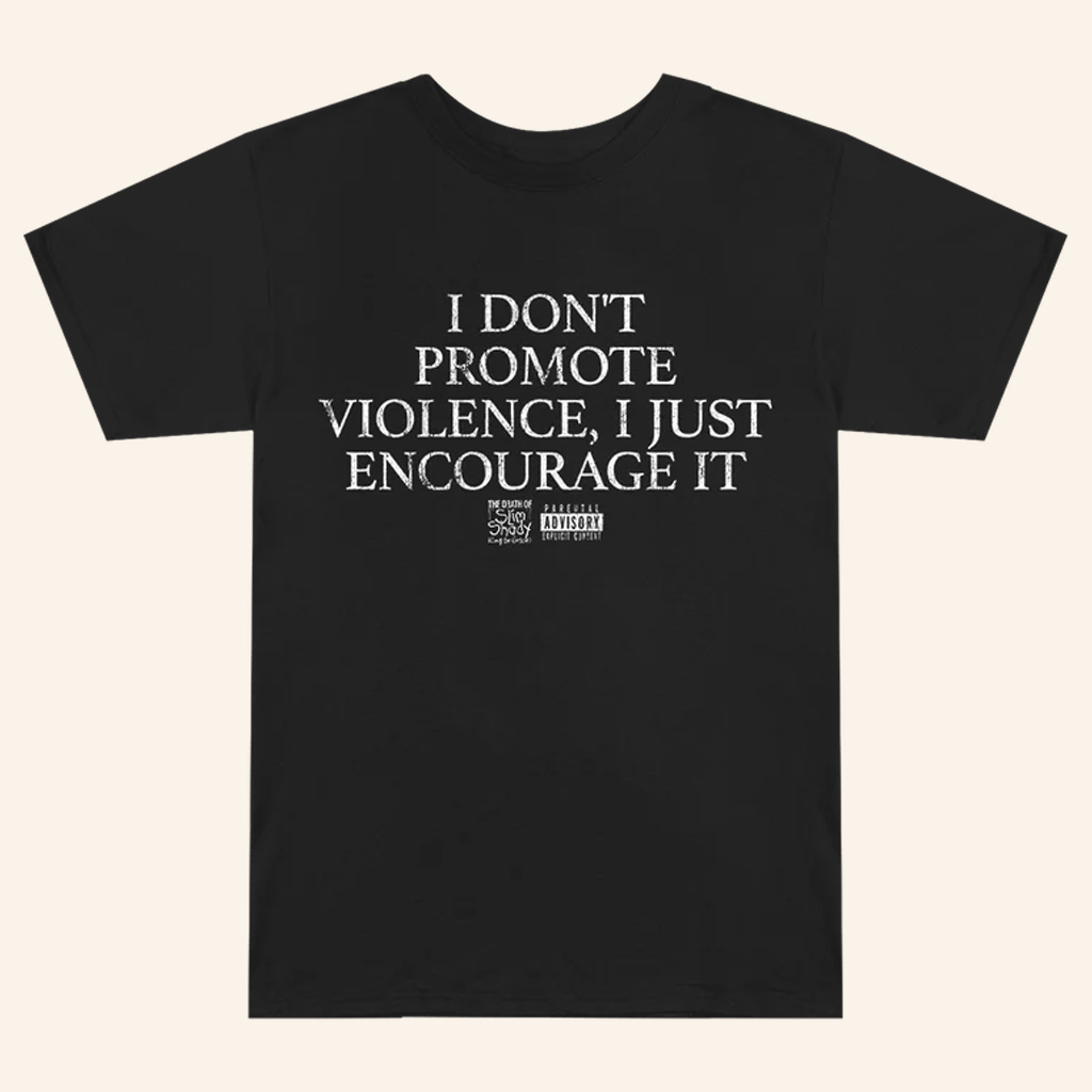 Eminem Merch The Death Of Slim Shady Promote Violence T-Shirt Gifts For Husband Eminem Merch The Death Of Slim Shady Promote Violence T-Shirt Gifts For Husband