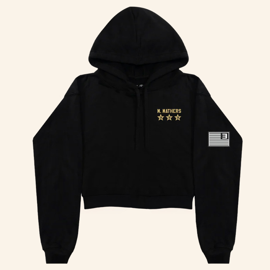 Eminem Merch Top Gunner Patch Cropped Hoodie Birthday Gifts For Sister Eminem Merch Top Gunner Patch Cropped Hoodie Birthday Gifts For Sister