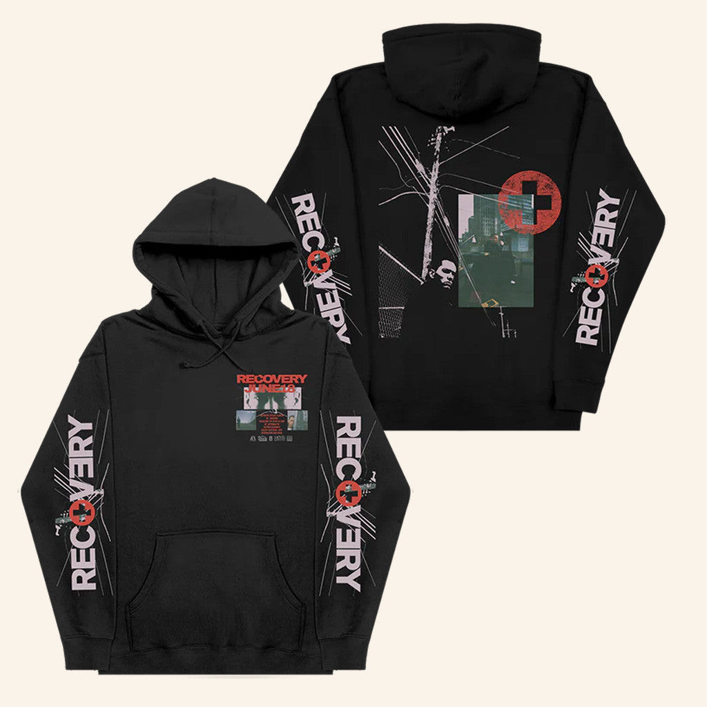 Eminem Official Merch Recovery 15th Anniversary Collage Hoodie Gifts For My Husband Eminem Official Merch Recovery 15th Anniversary Collage Hoodie Gifts For My Husband