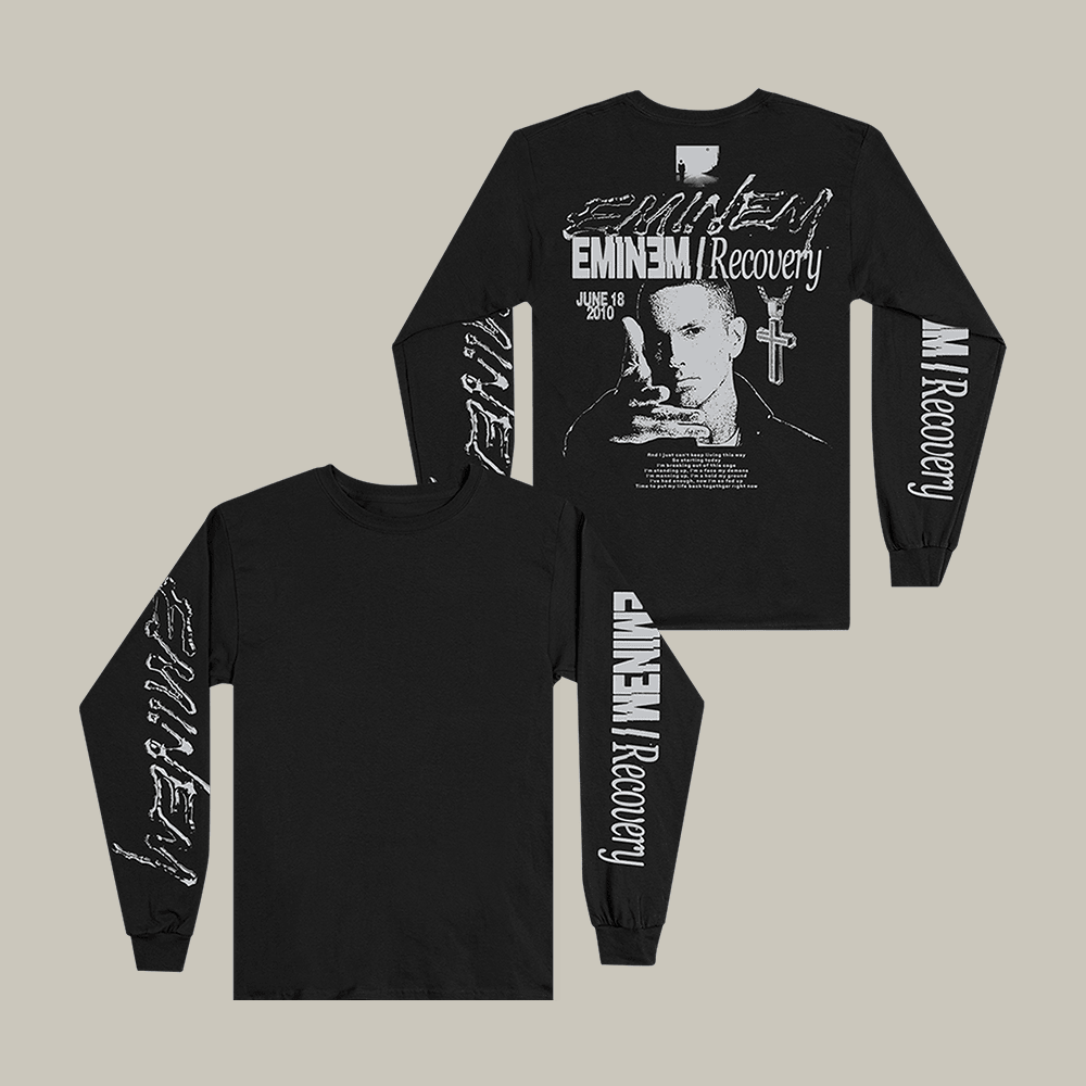 Eminem Recovery Long Sleeve Shirt Music Album Eminem Apparel Unique Gift For Rap Music Fan