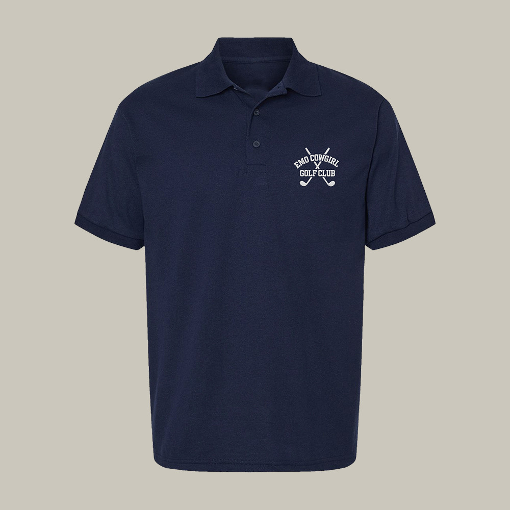 Emo Cowgirl Golf Club Polo Shirt Megan Moroney Clothes Present For Music Lover