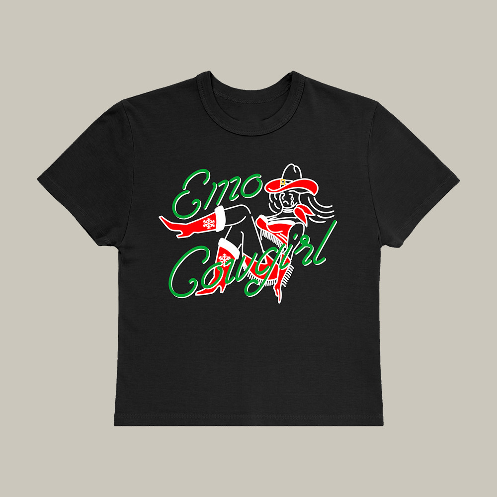 Emo Cowgirl Holiday Baby Tee Megan Moroney Merch Unique Gift For Music Lovers
