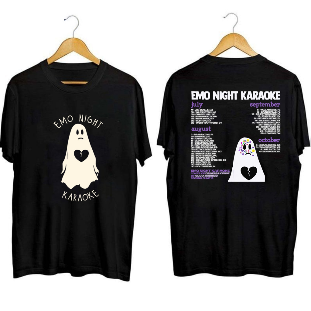 Emo Night Karaoke Tour 2025 Shirt Fan Merch Presents For Music Lovers Emo Night Karaoke Tour 2025 Shirt Fan Merch Presents For Music Lovers