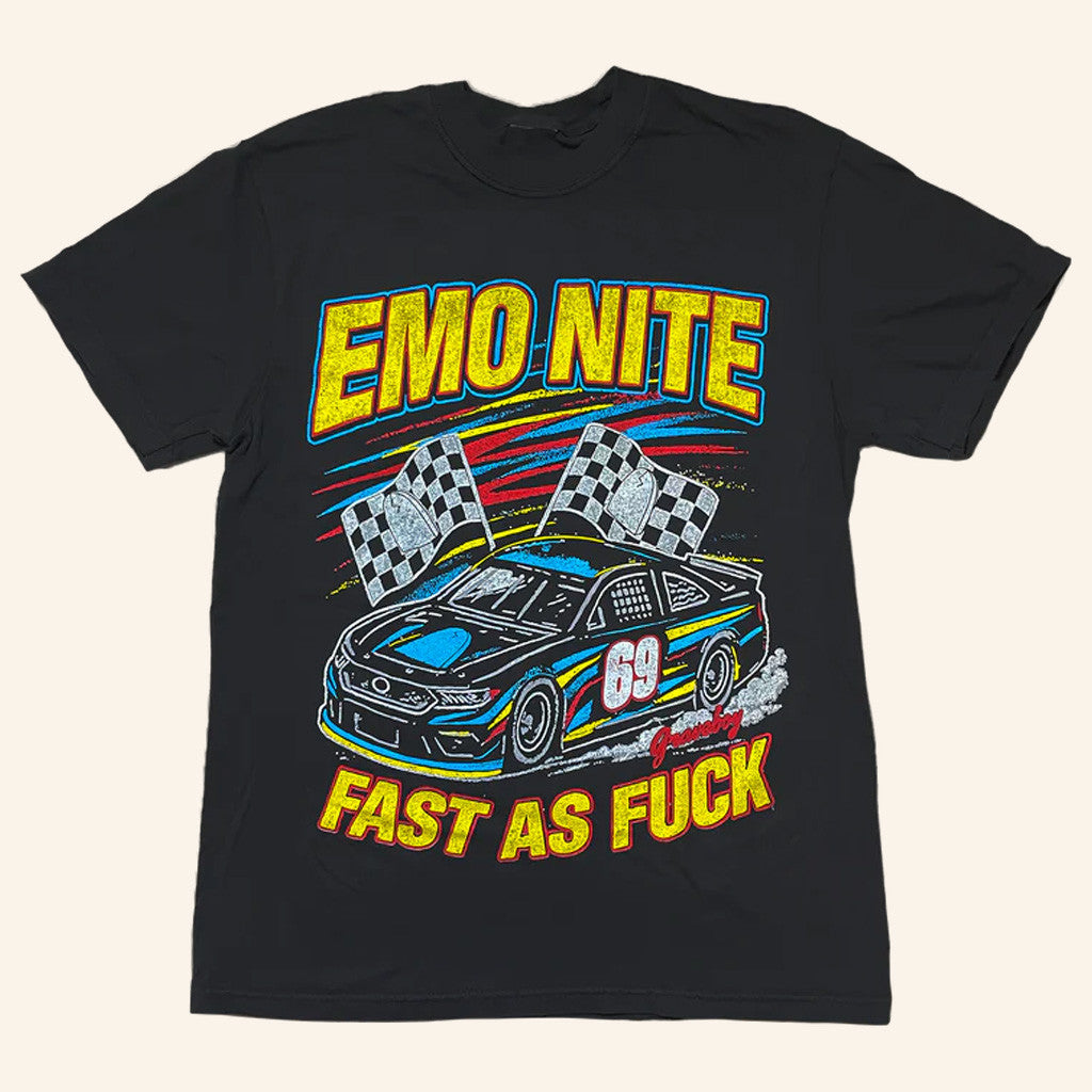 Emonite Merch Fast Af Vintage Black T-Shirt Unique Gifts For Husband Emonite Merch Fast Af Vintage Black T-Shirt Unique Gifts For Husband