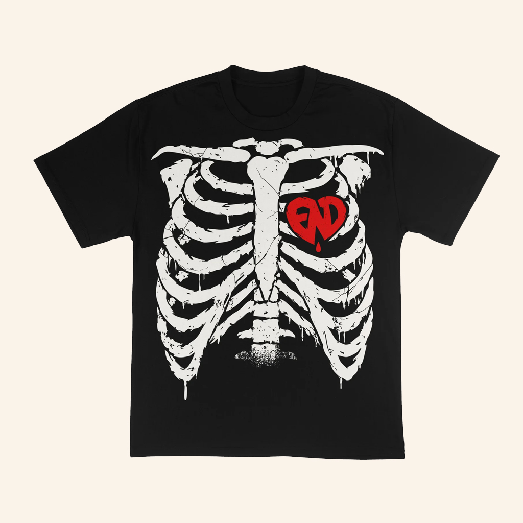 Emo's Not Dead Merch Ribcage T-Shirt Christmas Present For Dad