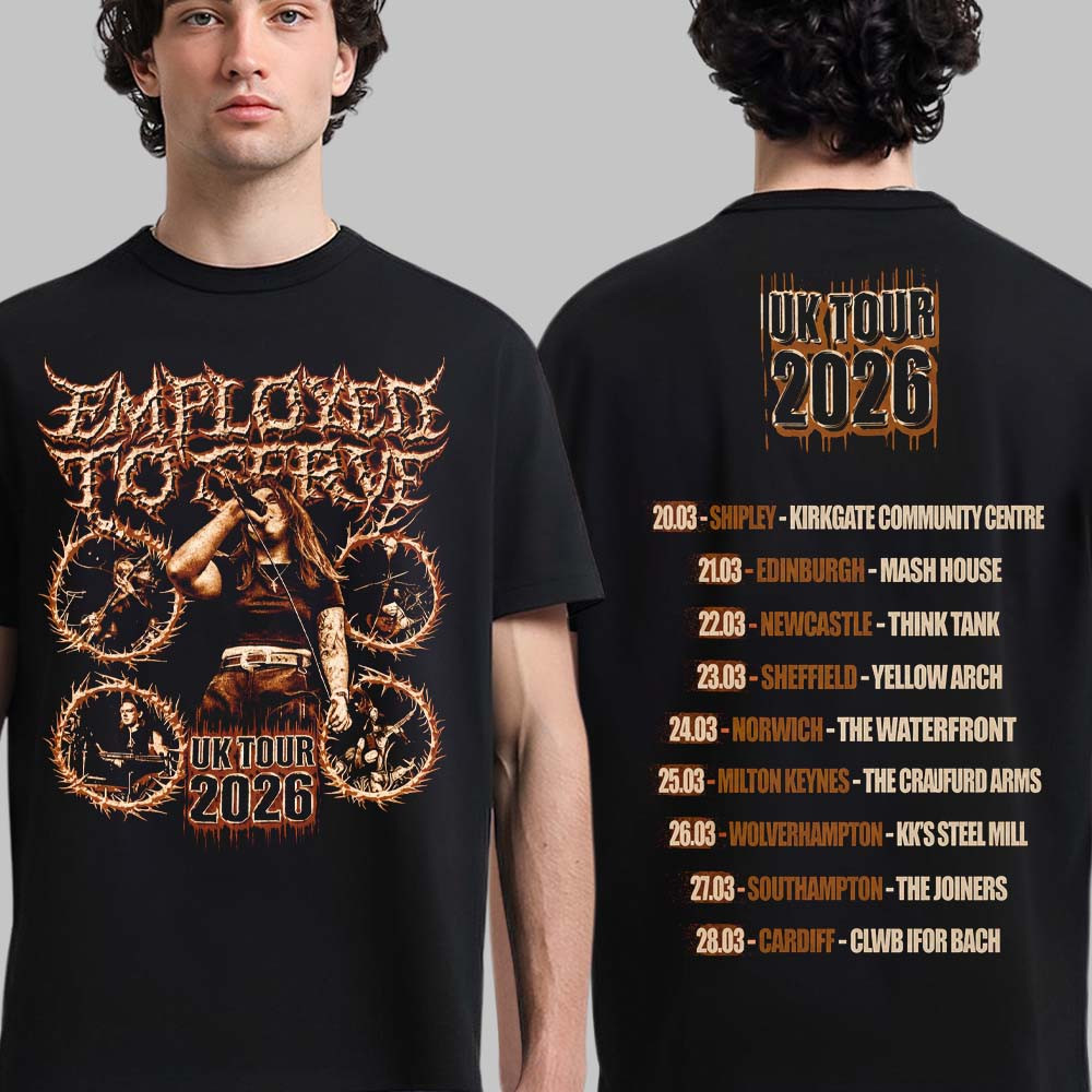 Employed To Serve UK Tour 2026 Merch With Dates T-Shirt Employed To Serve Fan Clothes