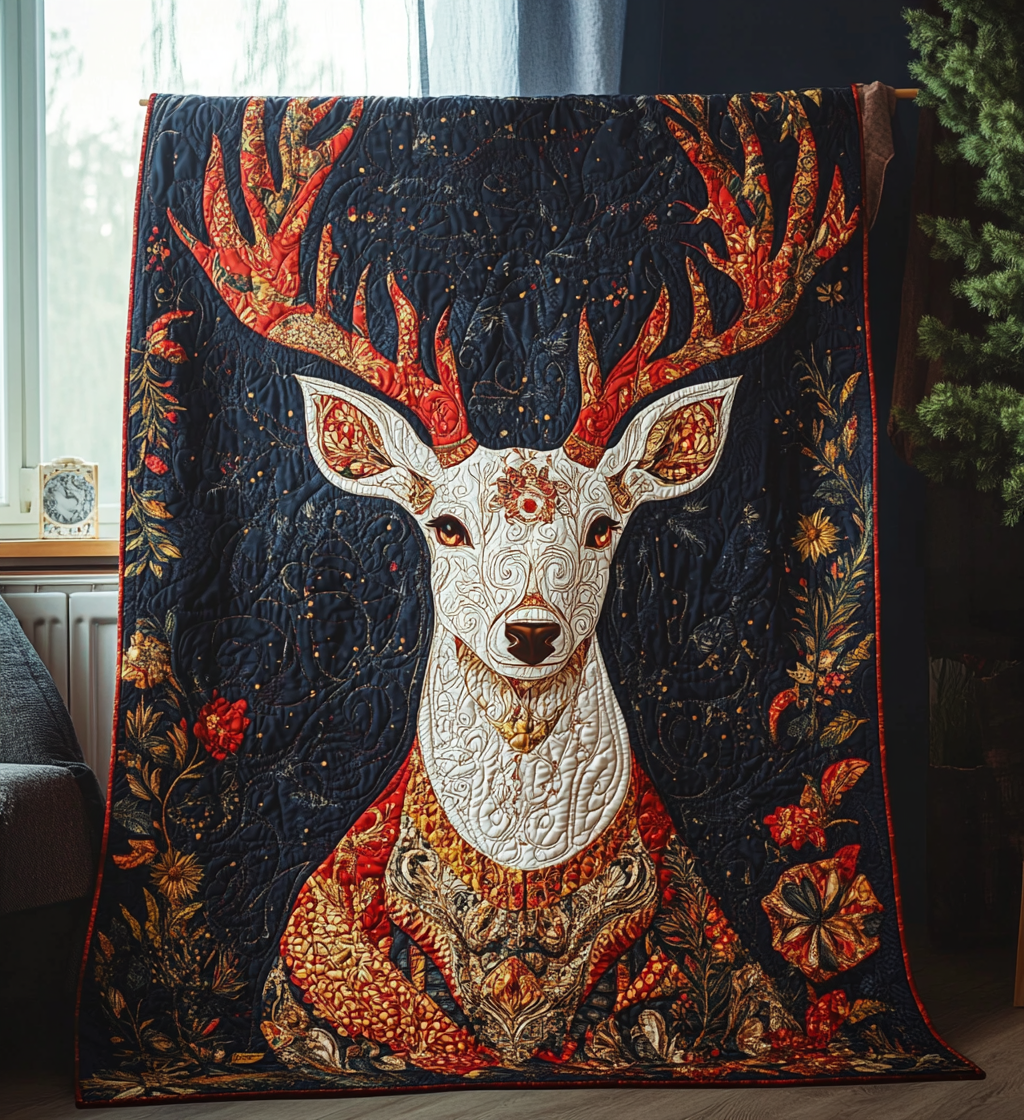 Empress Deer Quilted Blanket Autumn Gift Ideas