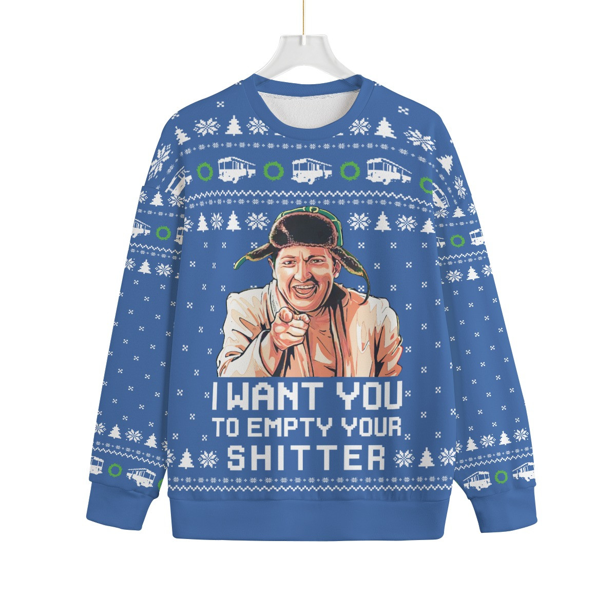 Empty Your Shitter Christmas Vacation Men Big And Tall Christmas Sweater Cozy Christmas Sweater for Holiday Season