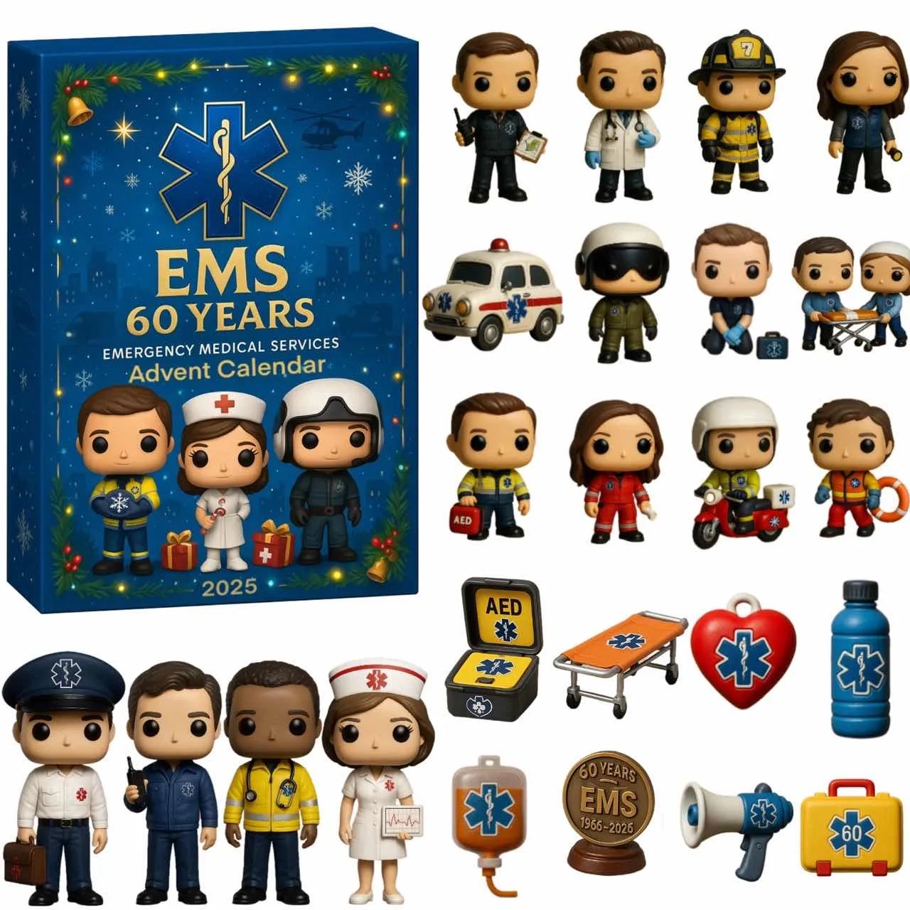 Ems 60th Anniversary Advent Calendar Christmas Countdown Home Decor Xmas Gifts For Doctors