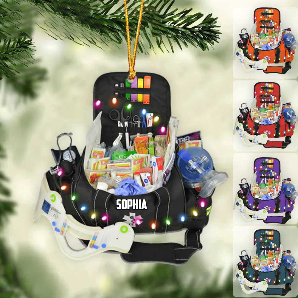 EMT Bag  Personalized Christmas Ornament Best Gift For EMT Workers Acrylic Ornament