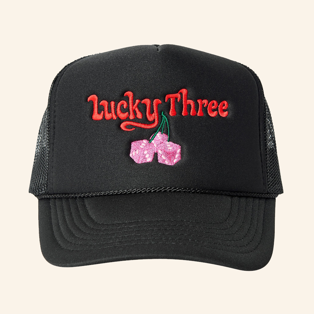 Enchante Merch Lucky Three Trucker Hat Embroidered Birthday Gift For Sister