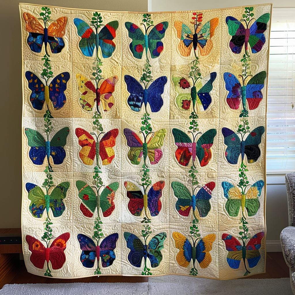 Enchanted Butterflies Quilted Blanket Butterfly Gifts For Her