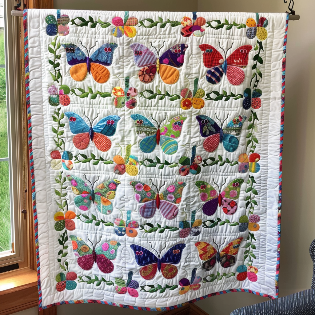 Enchanted Butterflies Quilted Blanket Butterfly Gifts For Her