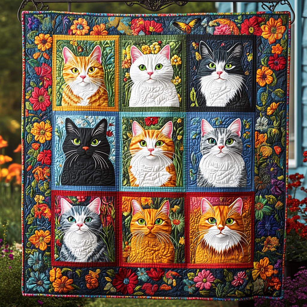 Enchanted Catnip Quilted Blanket Cute Blankets For Her