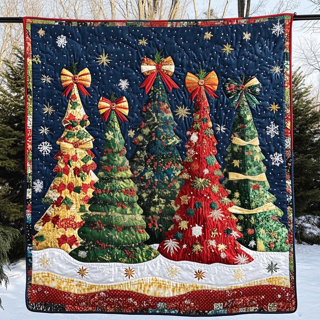 Enchanted Christmas Night Quilted Blanket Christmas Gift Ideas For Dad