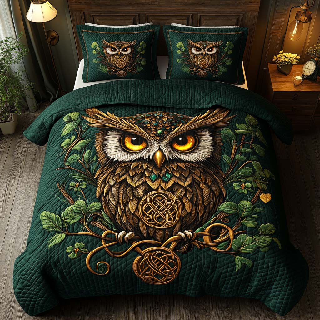 Enchanted Emblem Quilted Bedding Set Premium Duvet Cover Gift Set for Mom or Grandma