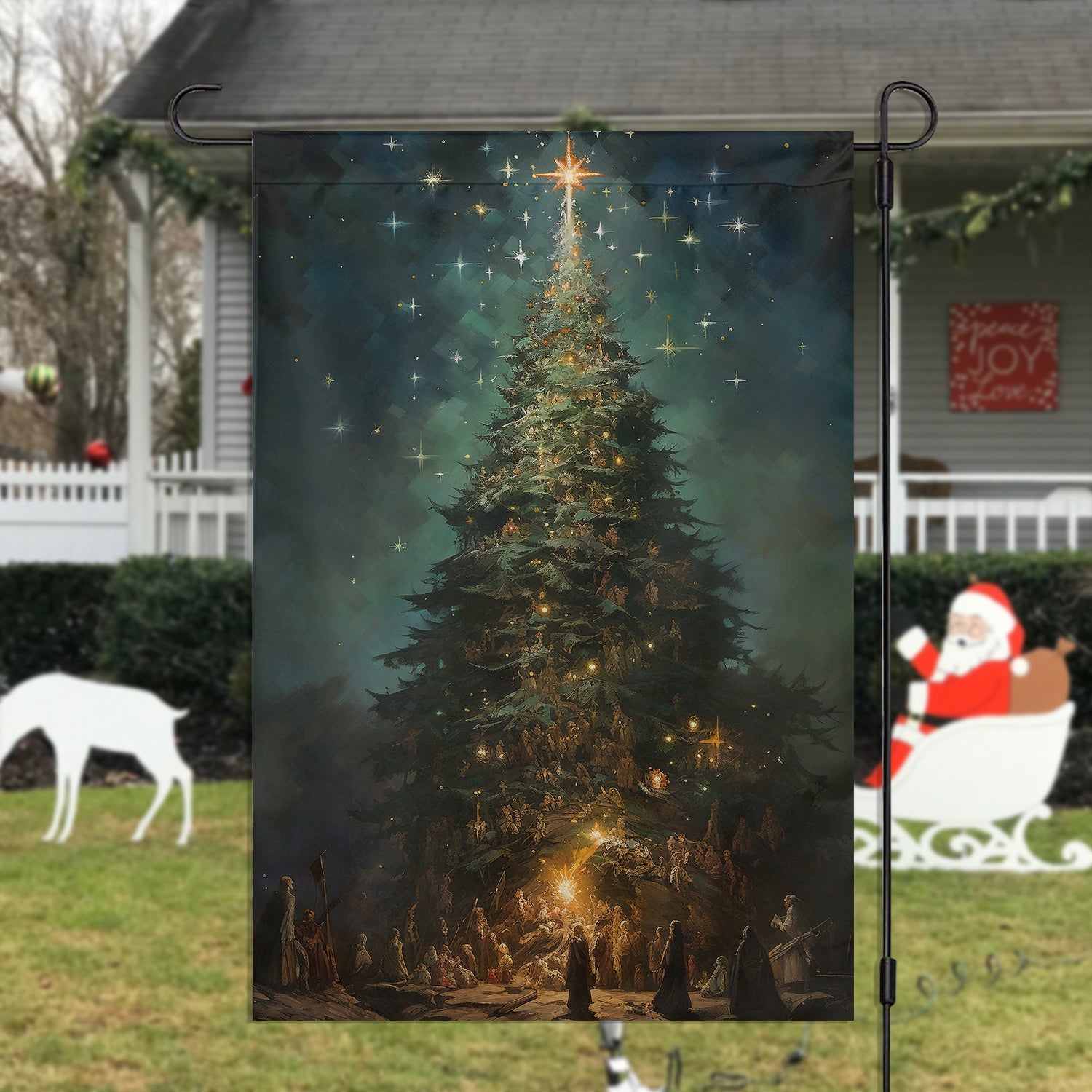 Enchanted Eve Beneath The Celestial Tree Flag Outdoor Decoration Christmas Gift Ideas
