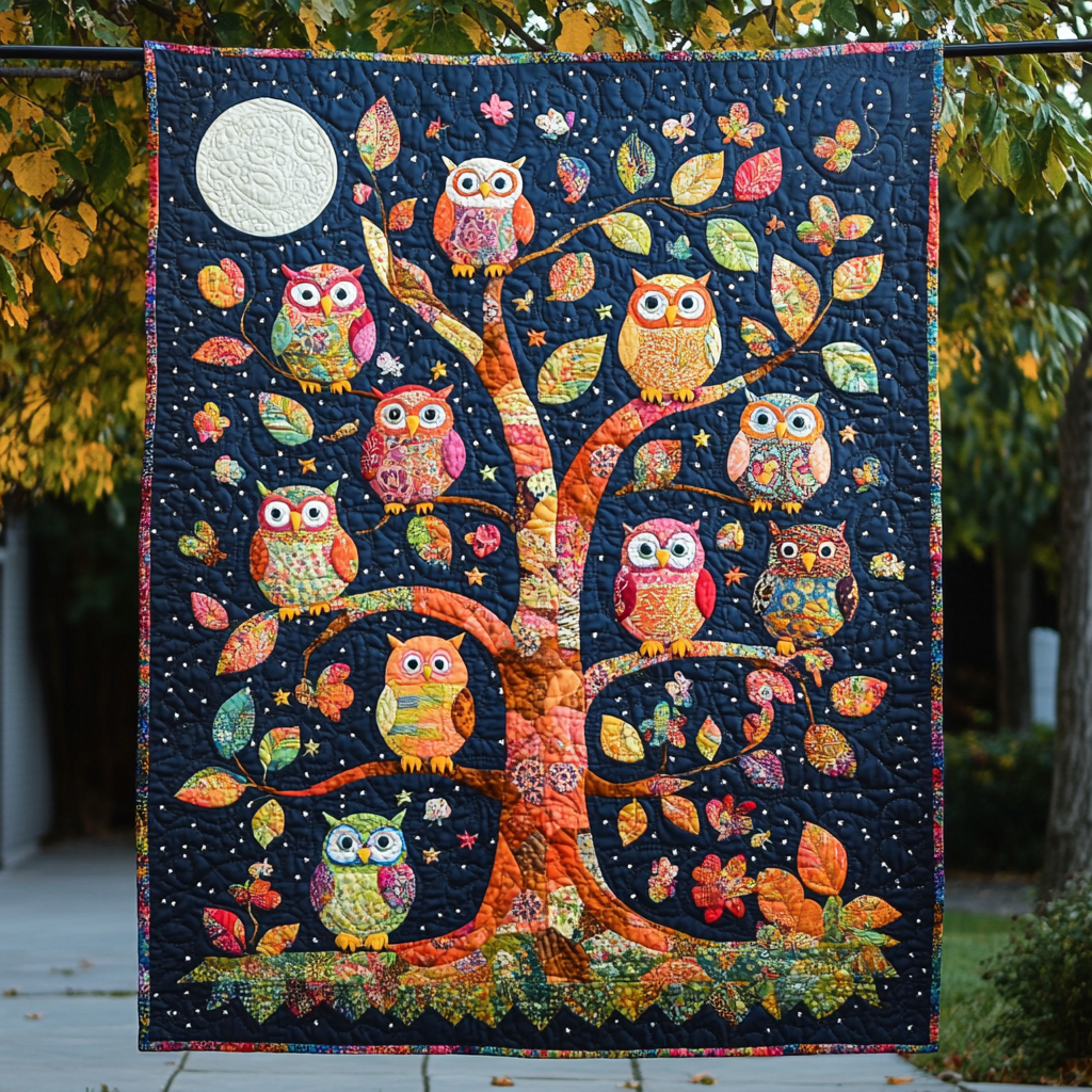 Enchanted Eyries Quilted Blanket Owl Blanket Idea Gifts For Her