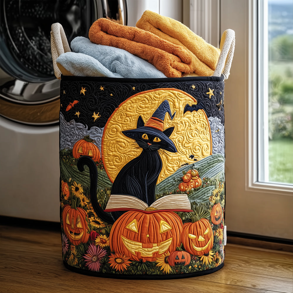 Enchanted Feline Quilted Laundry Basket Anniversary Merch Gift