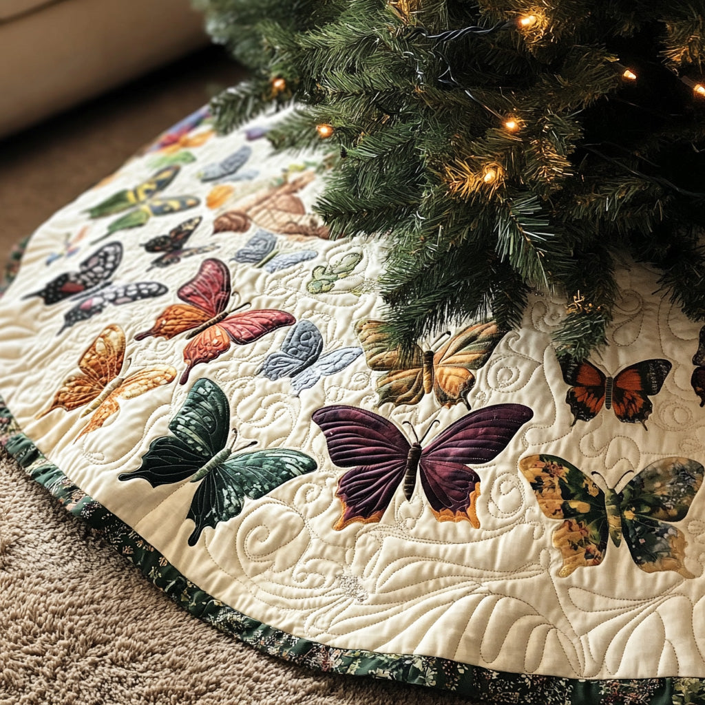 Enchanted Flight Quilted Christmas Tree Skirt Trending Christmas Tree Skirt Merch 2025