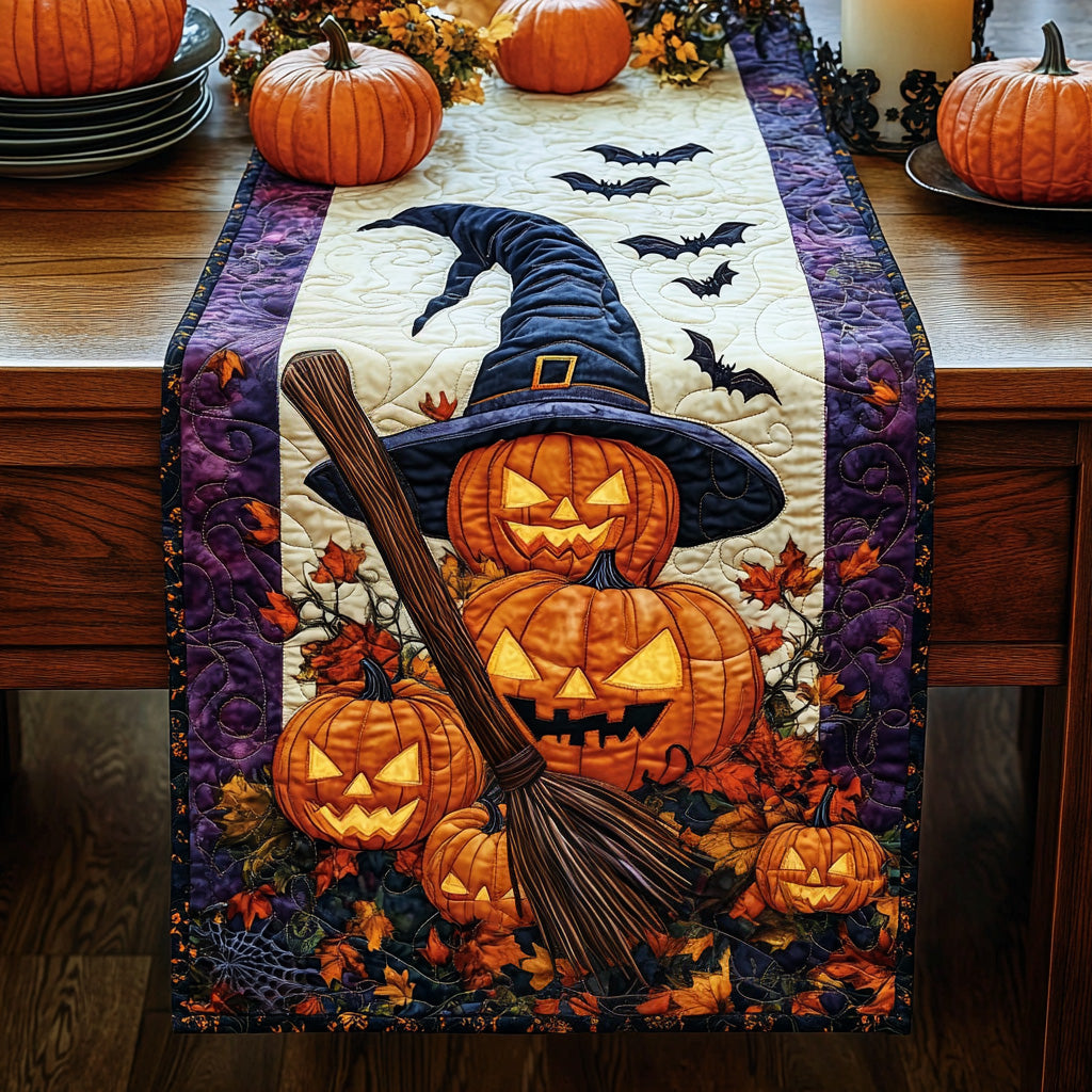 Enchanted Hallow Quilted Table Runner Holiday Runners Dining Table Halloween Decor