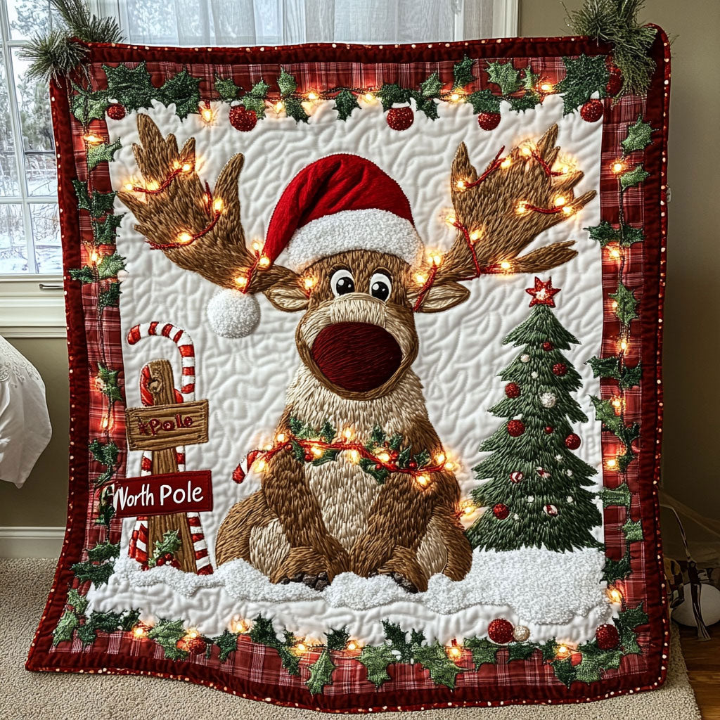 Enchanted Moose Christmas Quilt Premium Quilt Blanket to Enhance Bedroom Comfort