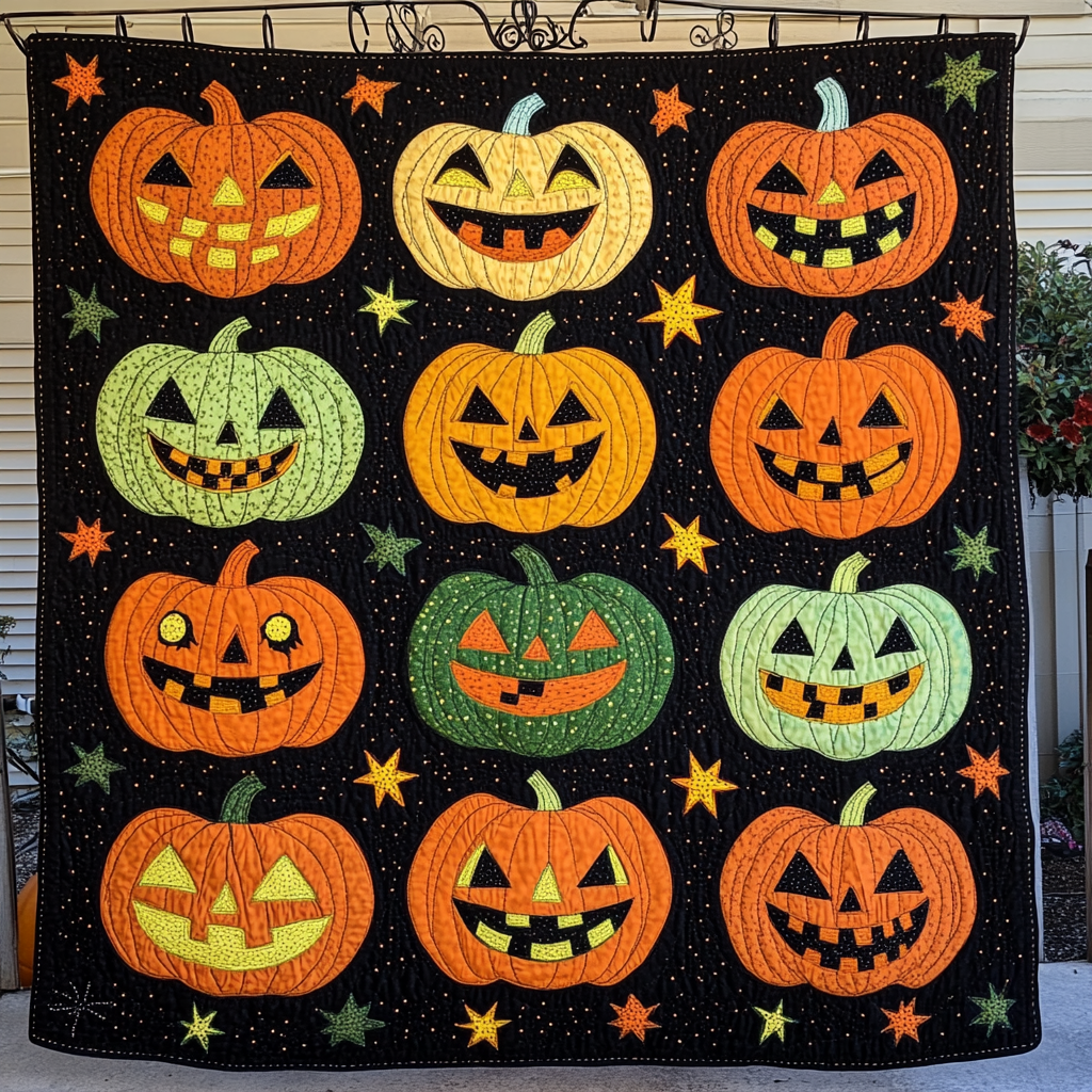 Enchanted Nightfall Quilted Blanket Halloween Gifts For Adults