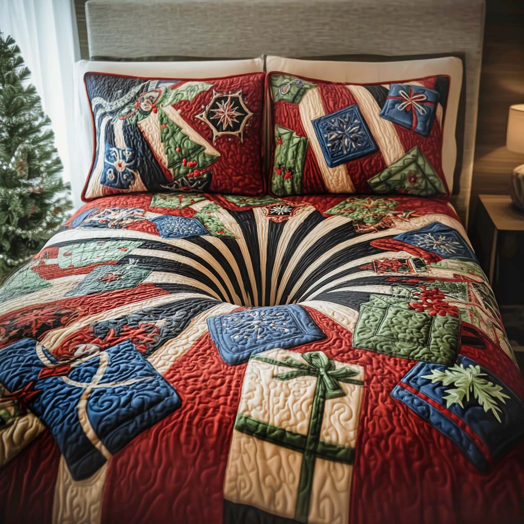 Enchanted Noel Quilted Bedding Set Soft and Cozy Bedding Set for Comfortable Sleep