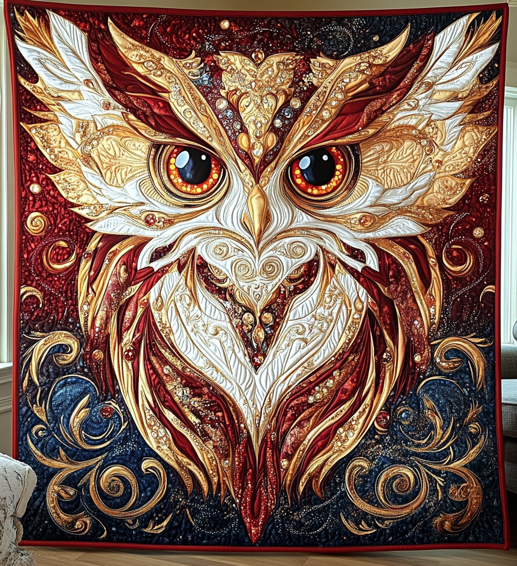Enchanted Owl Quilted Blanket Gift For Owl Lover