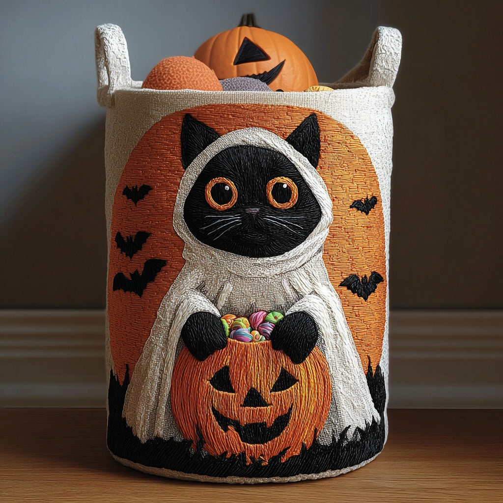Enchanted Shadows Quilted Laundry Basket Holiday Merch Gift