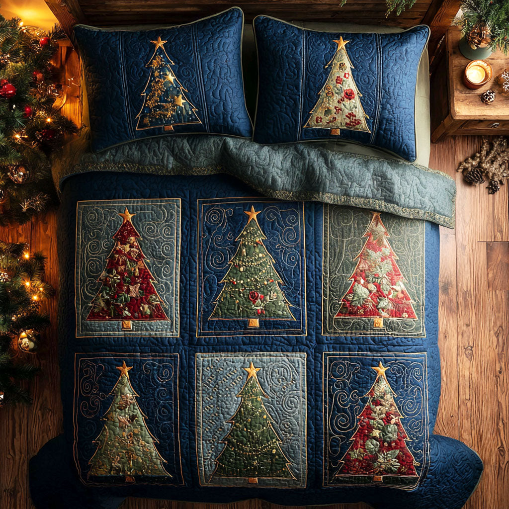 Enchanted Trees Quilted Bedding Set Ultra-Soft Bedding Set for a Hotel-Like Experience