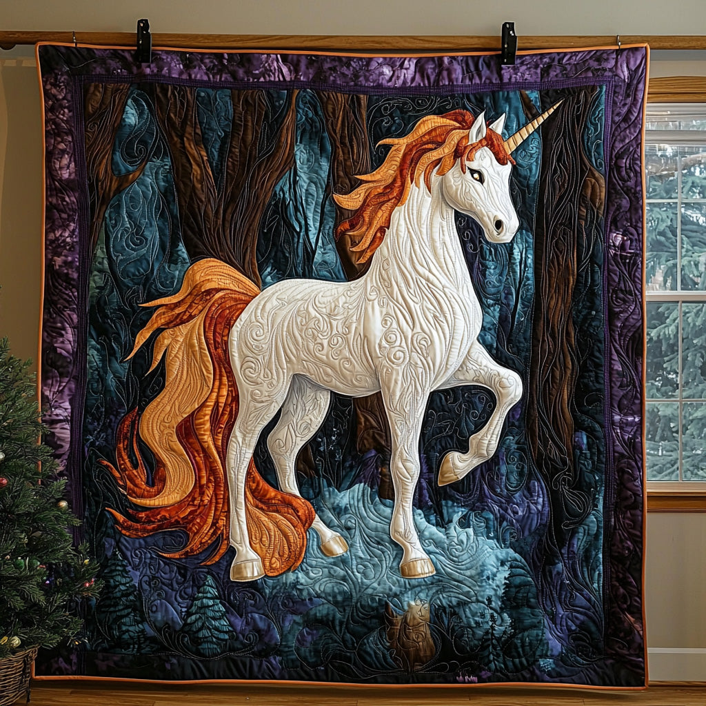 Enchanted Unicorn Quilted Blanket Winter Decor Blanket Unicorn Stuff For Adults